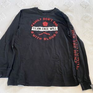 Supernatural Family Don’t End With Blood Long Sleeve Shirt